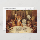 LOUIS WAIN KATTEN KAT FEESTPARTIJ Postkaarten (Voorkant / Achterkant)