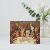LOUIS WAIN KATTEN KAT FEESTPOSTKAARTEN BRIEFKAART (Staand voorkant)