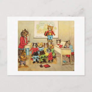Louis Wain, Katten op School, Feestdagenkaart