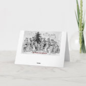 Louis Wain - Katten vieren Kerstmis Feestdagen Kaart (Achterkant)