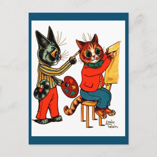 Louis Wain, Kattenartiesten, Kat Art, Briefkaart (Voorkant)