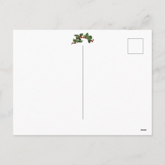 Louis Wain Kerstkat Familie  Briefkaart (Achterkant)