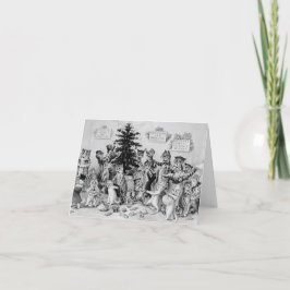  Louis Wain Kerstkatten Feestdagen Kaart