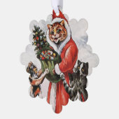 Louis Wain Kerstkatten Ornament Kaart (Links)