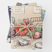 Louis Wain, kerstkerstcadeaupapier Inpakpapier Vel (In situ)