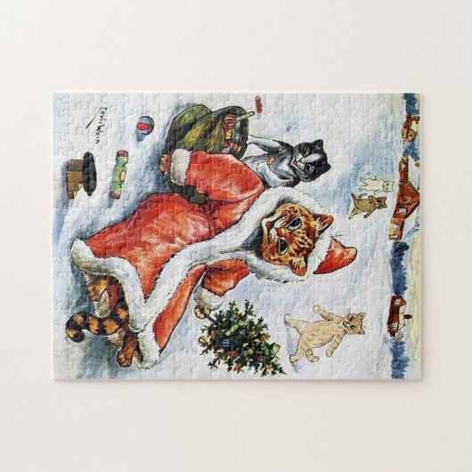 Louis Wain Kerstkerstkerstkerstkerstkerstkat Legpuzzel (Horizontaal)
