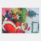 Louis Wain, Kerstmis Noel Inpakpapier Vel (Voorkant 2)