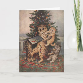 Louis Wain Kersttijd in Kattenland Kaart