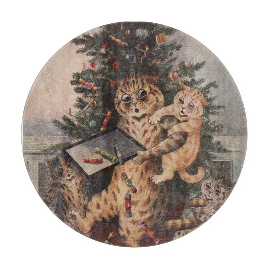 Louis Wain Kersttijd in Kattenland  Snijplank (Voorkant)