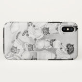 Louis Wain Kitten Fight iphoneX Hoesje (Achterkant (horizontaal))