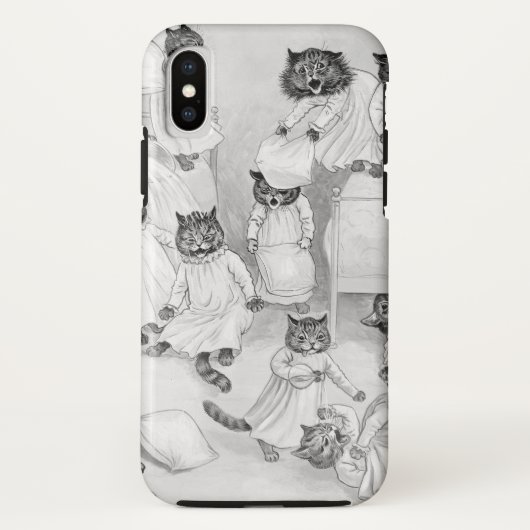 Louis Wain Kitten Fight iphoneX Hoesje (Achterkant)