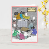 Louis Wain Kittens Pillow Fight Kaart (Gele Bloem)