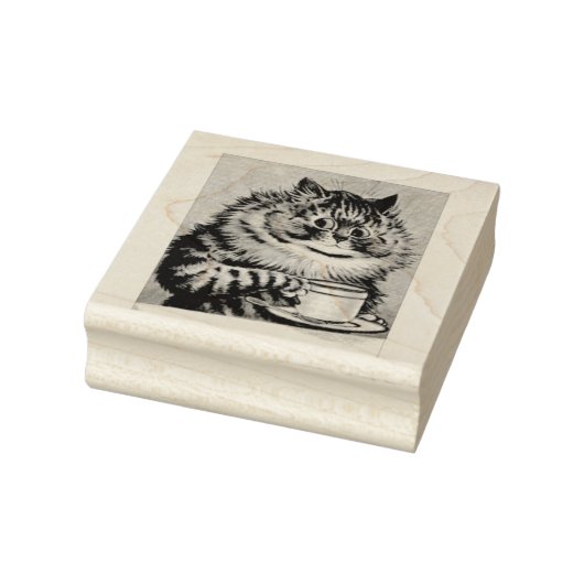 louis wain koffie kattewerk rubber stempel (Stempel)