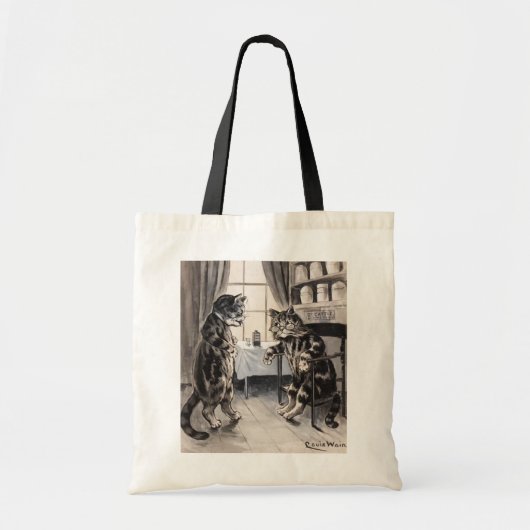  Louis Wain krijgt een goede kat Canvas tas (Voorkant)