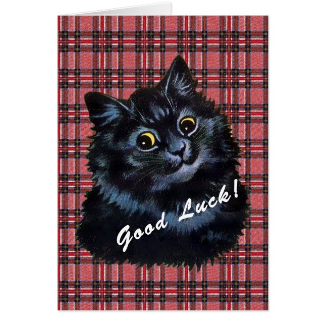  Louis Wain Lucky Black Cat Card (Voorkant)