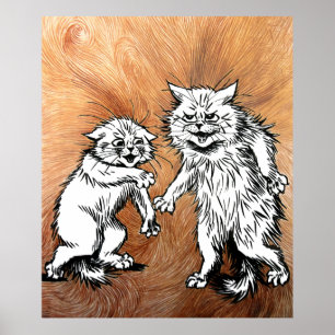  Louis Wain Magic Cats Art Poster