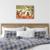Louis Wain Merry Kerstry Canvas Afdruk (Insitu (Slaapkamer))