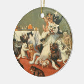 Louis Wain Merry Kerstry Keramisch Ornament (Links)
