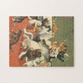 Louis Wain Merry Kerstry Legpuzzel (Horizontaal)