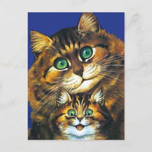 LOUIS WAIN MOEDER KAT EN KIND BRIEFKAART (Voorkant)