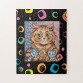 LOUIS WAIN MOM CAT MET KITTENS PUZZLE LEGPUZZEL (Verticaal)