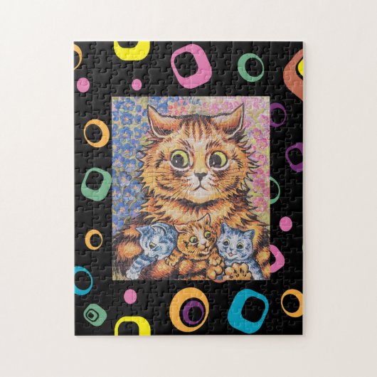 LOUIS WAIN MOM CAT MET KITTENS PUZZLE LEGPUZZEL (Verticaal)