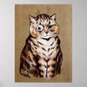 Louis Wain Monacle Cat Poster Print (Voorkant)