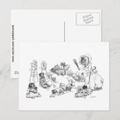 Louis Wain Old Cat in Shoe Nursery Rhyme Briefkaart (Voorkant / Achterkant)