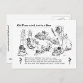Louis Wain Old Cat in Shoe Nursery Rhyme Briefkaart (Voorkant / Achterkant)