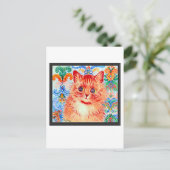Louis Wain, Oranje gemberkat, art Briefkaart (Staand voorkant)