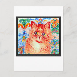 Louis Wain, Oranje gemberkat, art Briefkaart