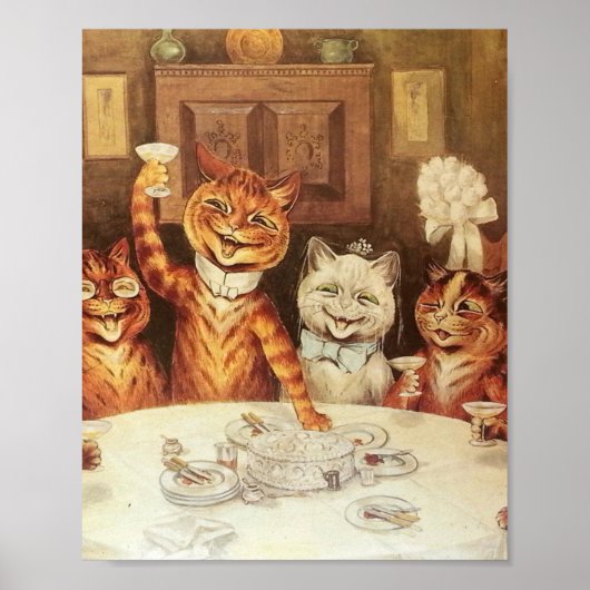 Louis Wain Party Cats Poster (Voorkant)