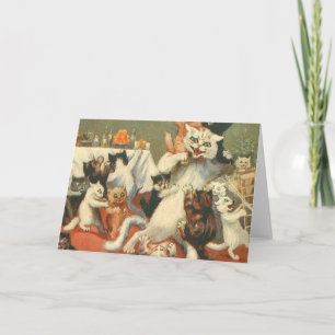 Louis Wain Prettig Kerstfeest Kaart