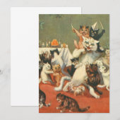 Louis Wain Prettig Kerstfeest Kaart (Voorkant / Achterkant)