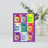 Louis Wain, Psychedelic Cat, Art Briefkaart (Staand voorkant)