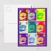 Louis Wain, Psychedelic Cat, Art Briefkaart (Voorkant / Achterkant)