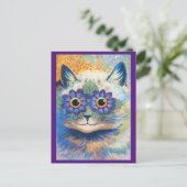 Louis Wain, Psychedelic Cat, Art Briefkaart (Staand voorkant)