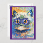 Louis Wain, Psychedelic Cat, Art Briefkaart (Voorkant / Achterkant)