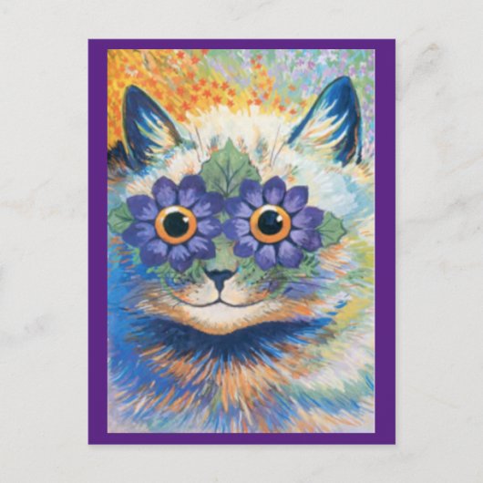 Louis Wain, Psychedelic Cat, Art Briefkaart (Voorkant)