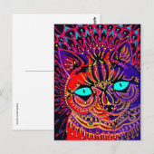 LOUIS WAIN PSYCHEDELIC CAT BRIEFKAART (Voorkant / Achterkant)
