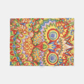 Louis Wain Psychedelic Cat Colorful Fleece Deken (Voorkant (Horizontaal))