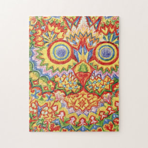 Louis Wain Psychedelic Cat Colorful Legpuzzel