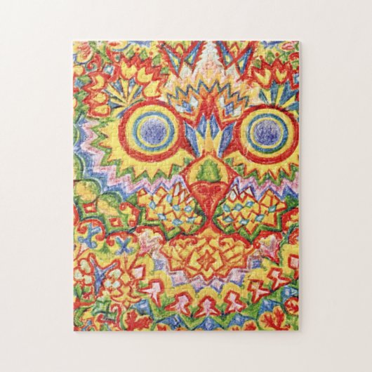 Louis Wain Psychedelic Cat Colorful Legpuzzel (Verticaal)