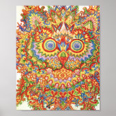 Louis Wain Psychedelic Cat Colorful Poster (Voorkant)