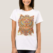 Louis Wain Psychedelic Cat Colorful T-shirt (Voorkant)