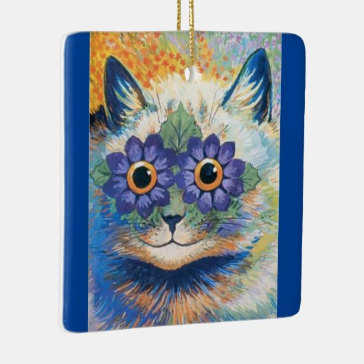 Louis Wain Psychedelic Cat Keramisch Ornament (Rechts)