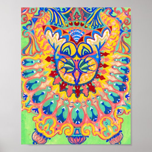 Louis Wain Psychedelic Cat Poster (Voorkant)