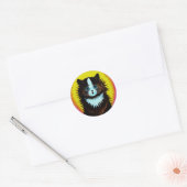Louis Wain Psychedelic Cat Sticker (Envelop)
