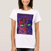Louis Wain Psychedelic Cat T-shirt (Voorkant)