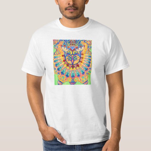 Louis Wain Psychedelic Cat T-shirt (Voorkant)